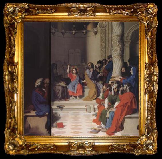 framed  Jean Auguste Dominique Ingres Jesus among the Scribes (mk04), ta009-2